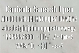 Capicola Sansish Open: A Bold Display Font