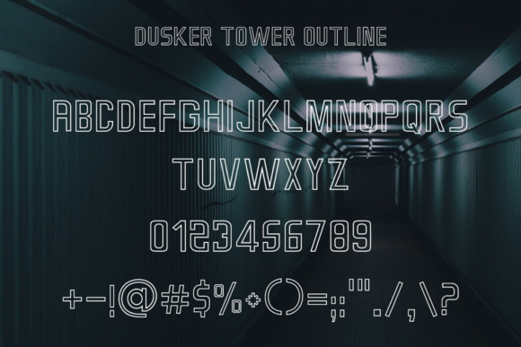 Dusker Tower Outline Font Review