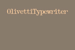 Olivetti Typewriter Family Font