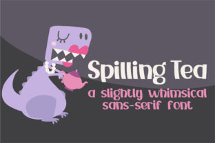 Spilling Tea Font for Creative Projects